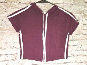 Bozzolo Crop Shirt Size Medium Crop Top NWoT Burgandy